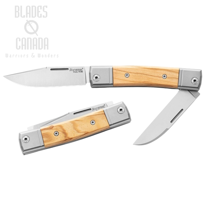 Lion Steel BM13 UL BestMAN Slipjoint Folding Knife, M390 Double Blade, Olive Wood, BM13 UL